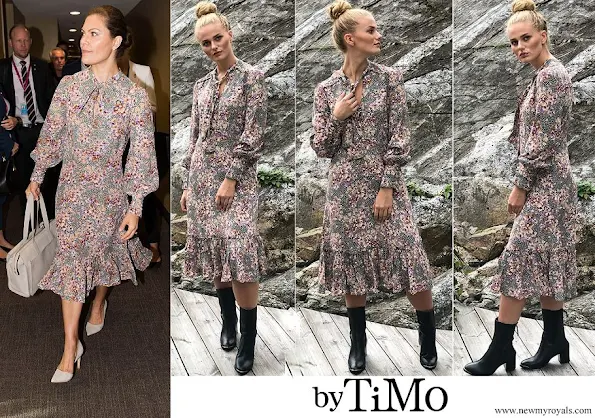 Crown Princess Victoria wore By Timo Printed Bow Dress