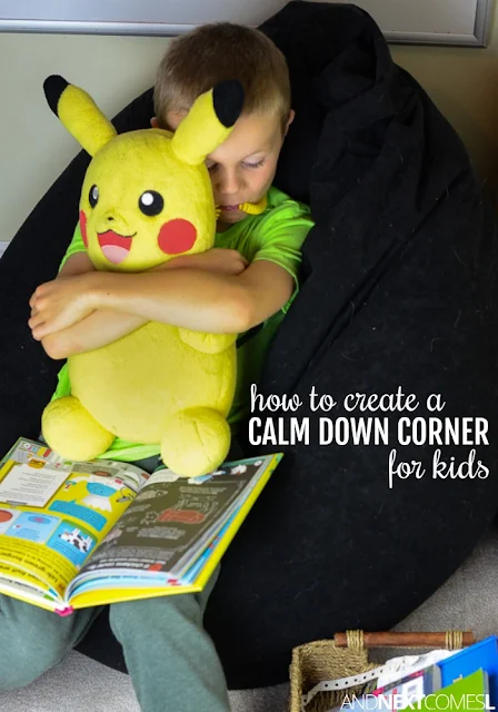 Tips for creating a calm down corner for your kids from And Next Comes L