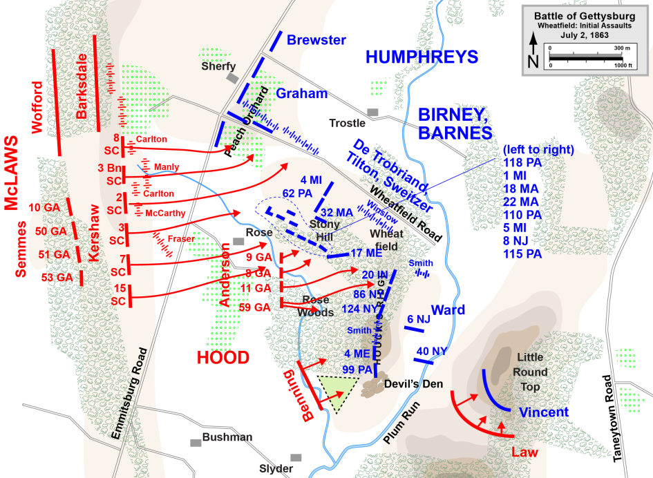 The Battle Of Gettysburg Map