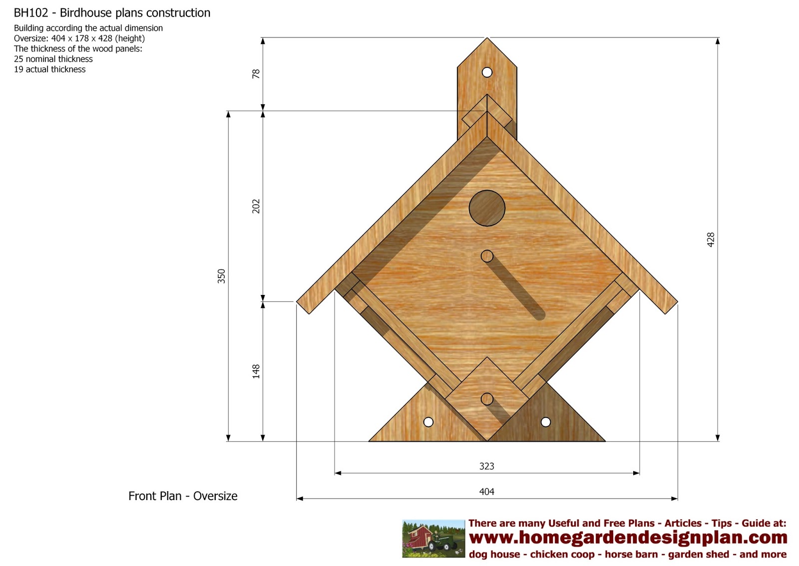 Mina BH102 Bird House Plans Construction Bird House Design How To Build A Bird House