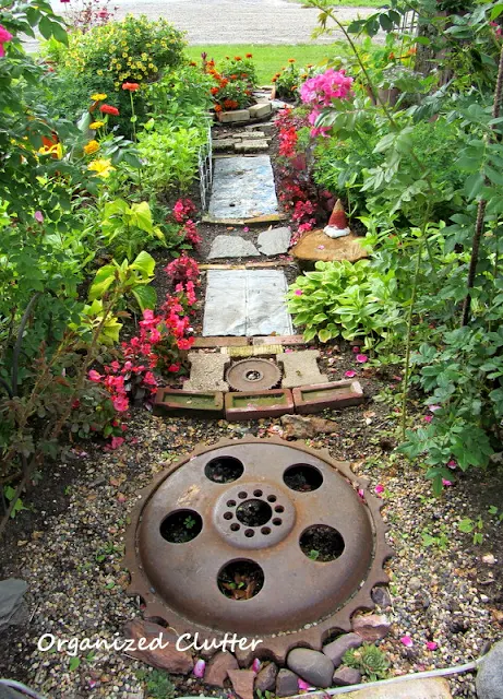 Awesome junk garden path