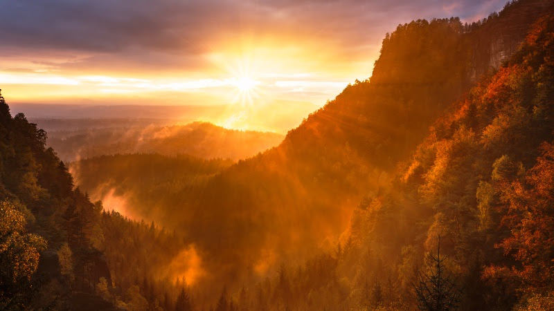 Landscape seen at Sunset