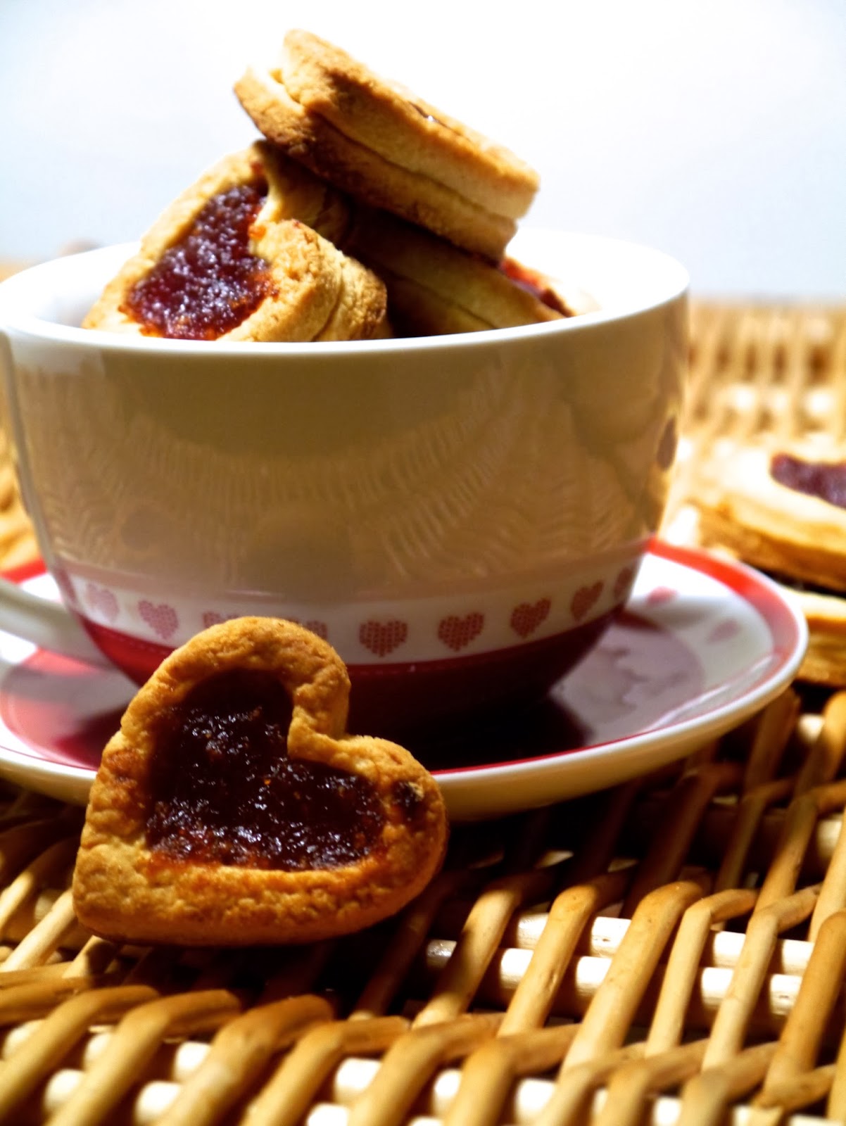 Petit Four cake boutique Valentine's biscuits with rose marmalade