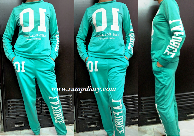 Green jogging sweat shirt and pant