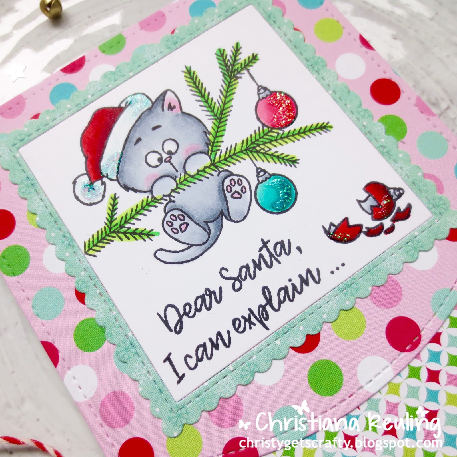 Christy gets crafty christmas kitties  holiday card series 13