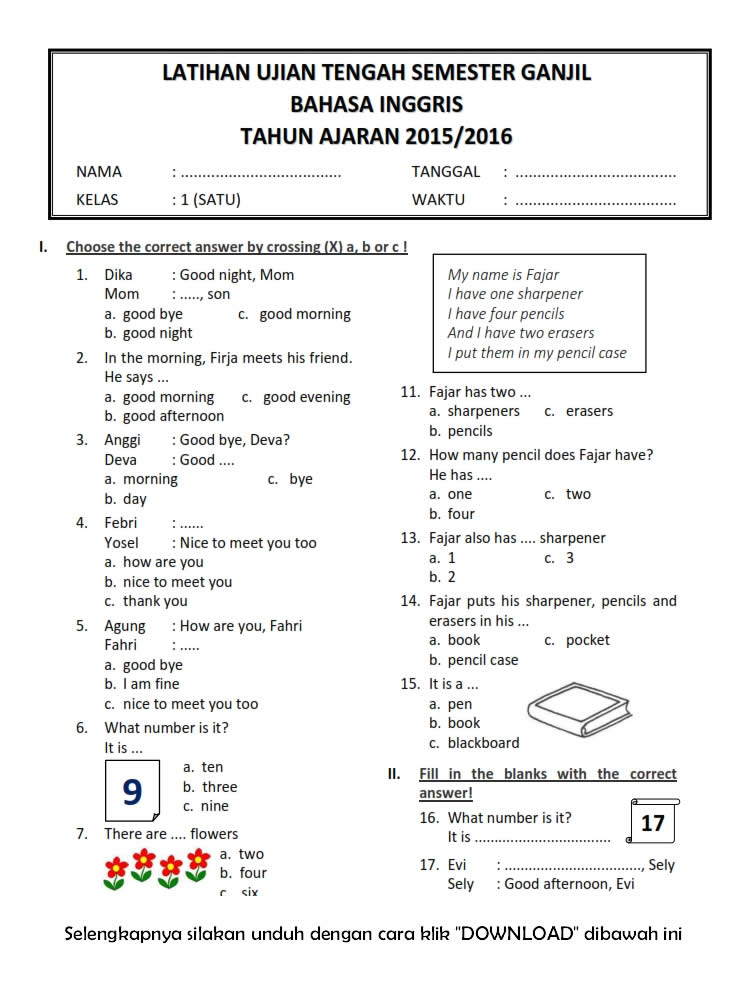 Soal Essay Bahasa Indonesia Kelas 7 Semester 2