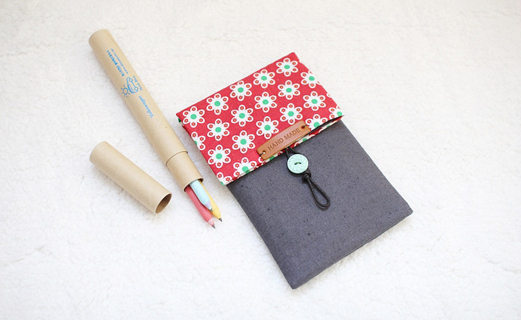 Double Pencil Case Coin Pouch Purse. Step-by-Step DIY Tutorial with Photos.