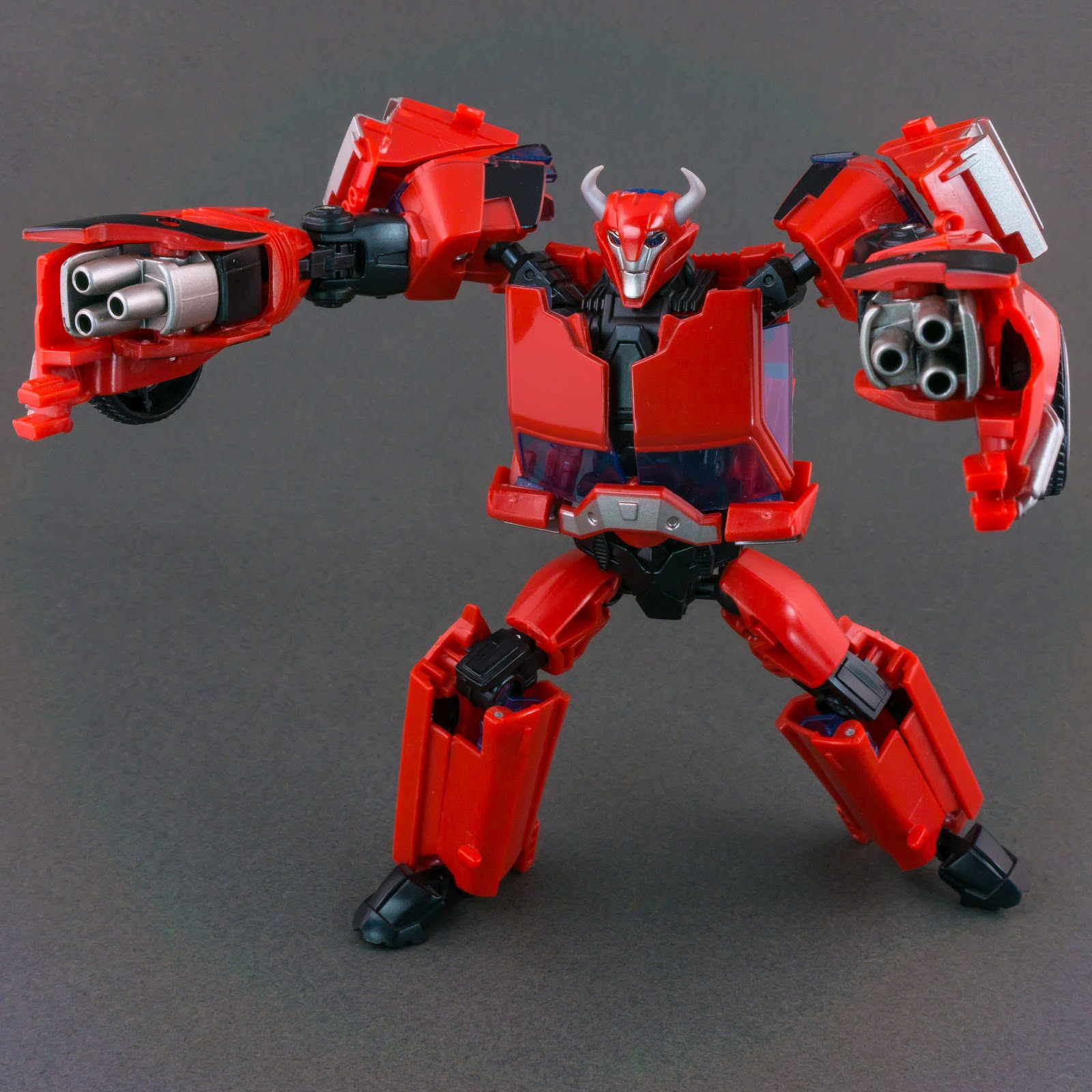 Transformers Prime Cliffjumper robot mode cannons deployed