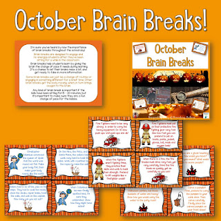 Almost October? Time for some freebies: Here are 5 different freebies with an October theme, including brain breaks, task cards, counting, phonics, and informational text! Almost October? Time for some freebies: Here are 5 different freebies with an October theme, including brain breaks, task cards, counting, phonics, and informational text!