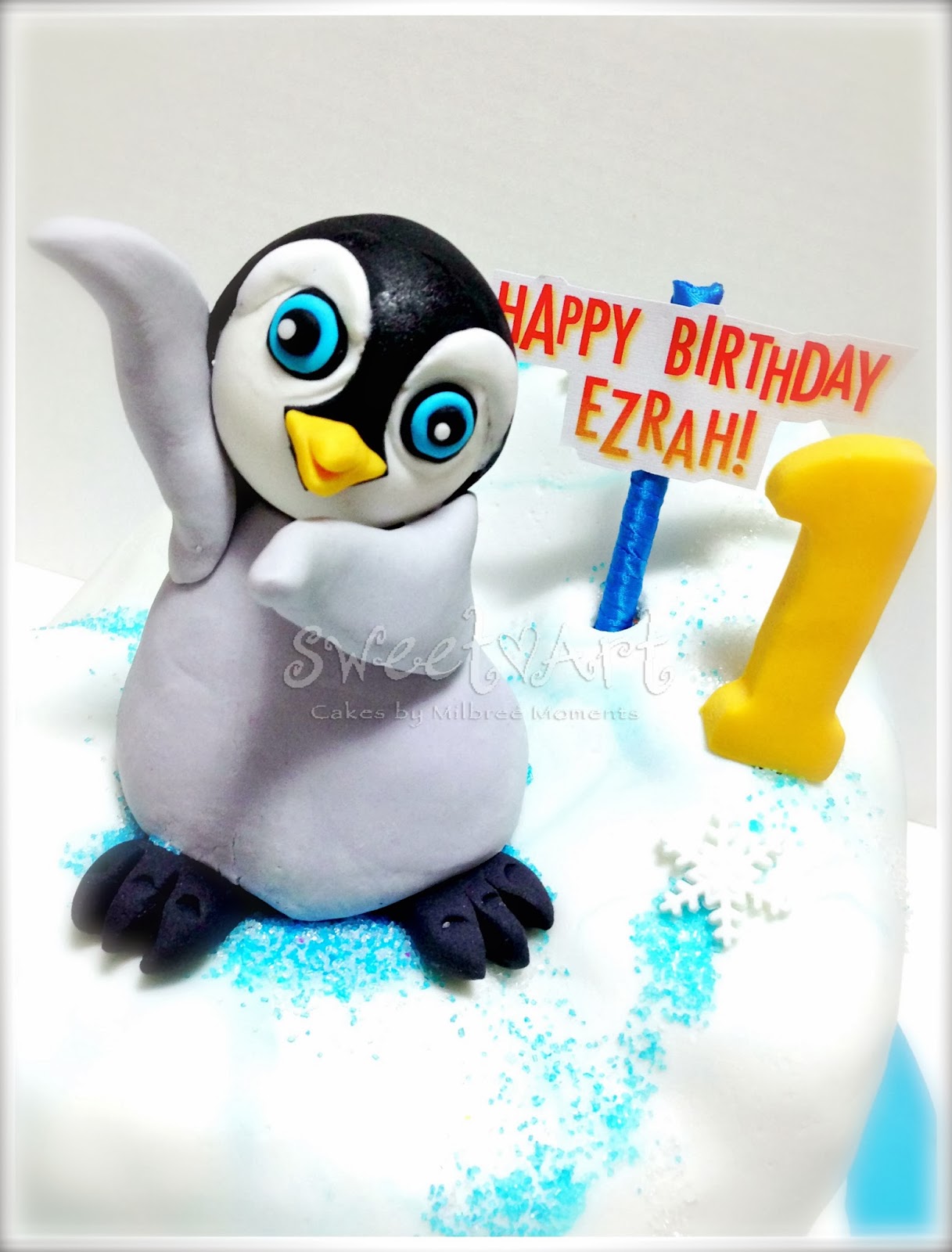 Sweet Art Cakes by Milbreé Moments: Ezrah's "Happy Feet" Birthday Cake