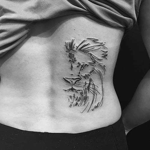 half lion head tattoo yarım aslan kafası dövmesi half lion head tattoo yarım aslan kafası dövmesi