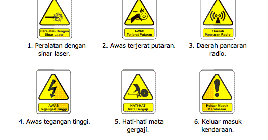 Stiker rambu Keselamatan Sembilan Warna Samudera