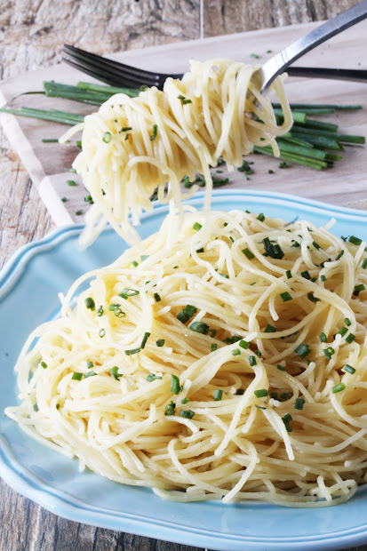 brown butter garlic angel hair