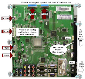 Master Electronics Repair !: LG 42LH90 LED LCD TV - HOW TO REMOVE THE