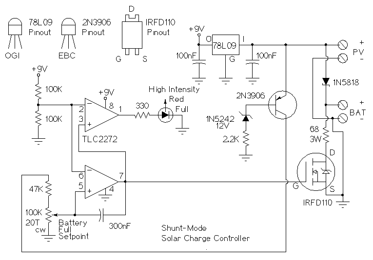 Solar charger Controller Circuit Diagram | Expert Circuits