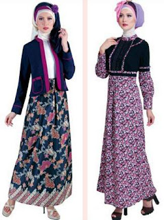 Gamis Baju Batik Wanita Muslimah Model Baju Batik Wanita Muslimah