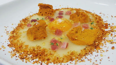 Sopa de ajo en texturas