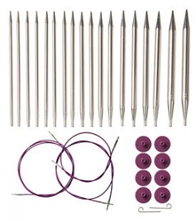 Knit Picks Options Interchangeable Nickel Plated Circular Knitting Needle Set