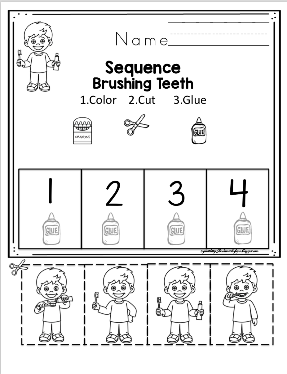 HYGIENE SEQUENCE PICTURE SETS Book Units by Lynn
