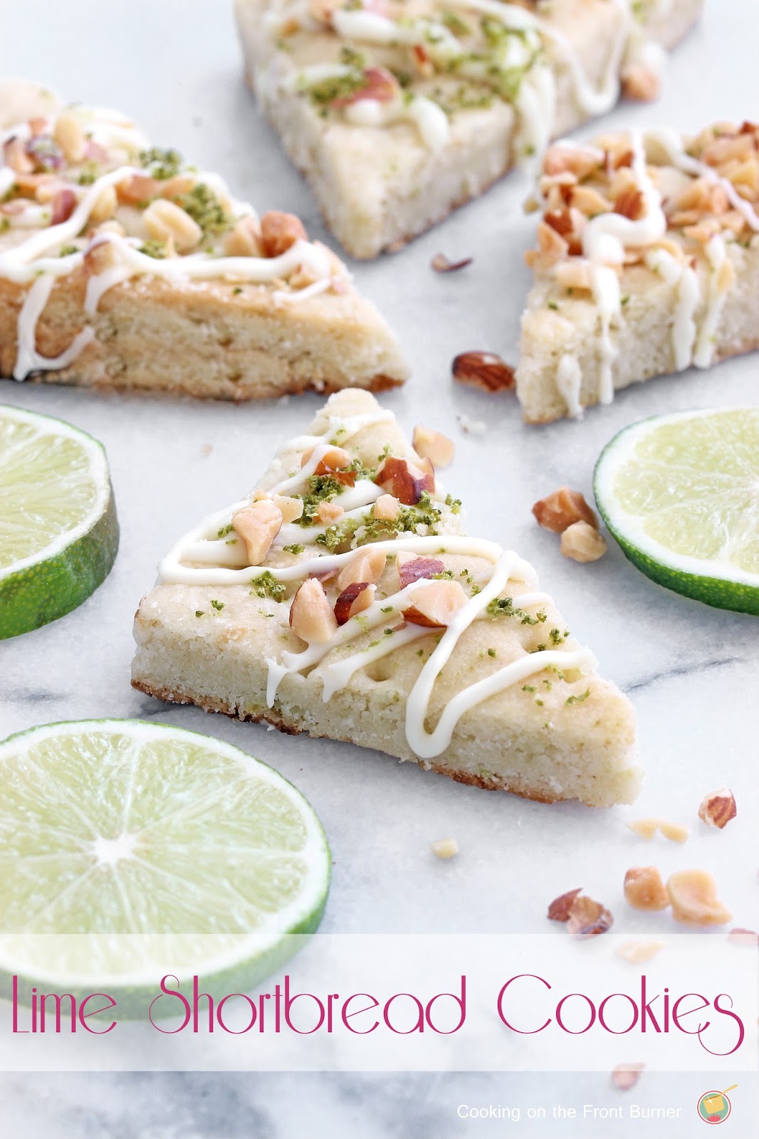 Lime Shortbread Cookies Cooking on the Front Burner