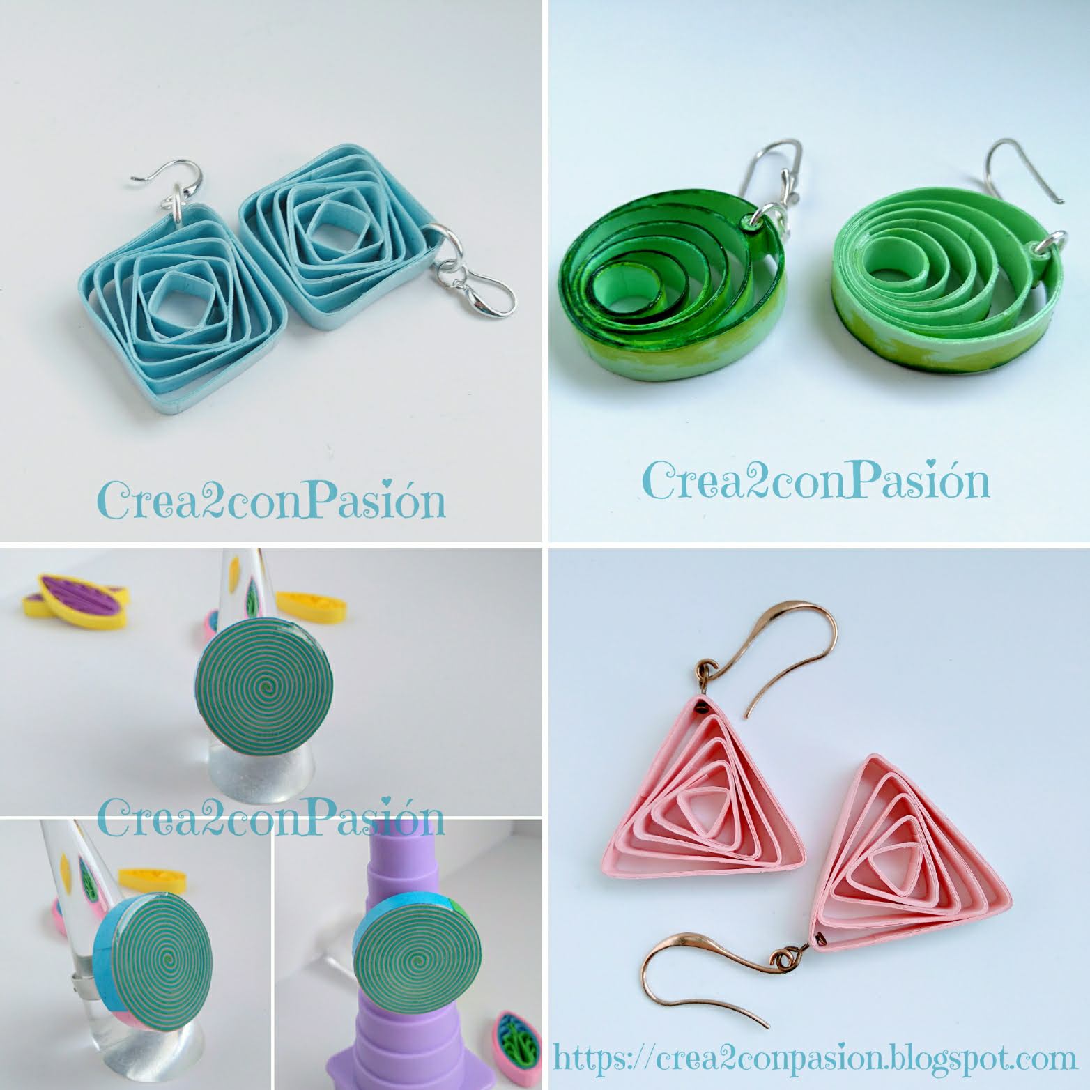 Crea2 Con Pasión: Tutorial de bisutería figuras geométricas