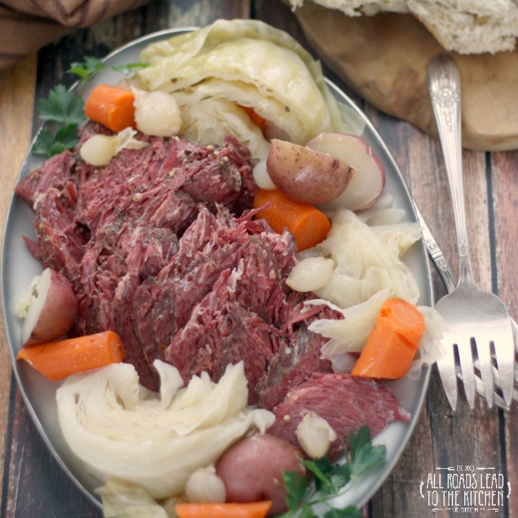 Slow Cooker Corned Beef and Cabbage All Roads Lead to the Kitchen