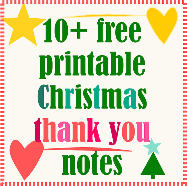 10 Free Printable Christmas Thank You Notes Ausdruckbare Dankeskarten Freebie MeinLilaPark