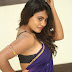 Priyanka Augustin Hot Navel Show Photos In Blue Saree