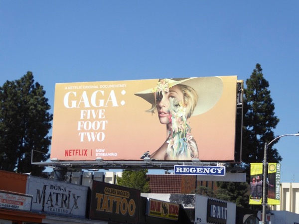 Gaga: Five Feet Two Netflix billboard Melrose Avenue Gaga Five Feet Two Netflix billboard