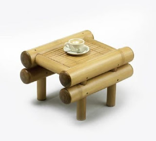 kerajinan tangan dari bambu, meja cantik