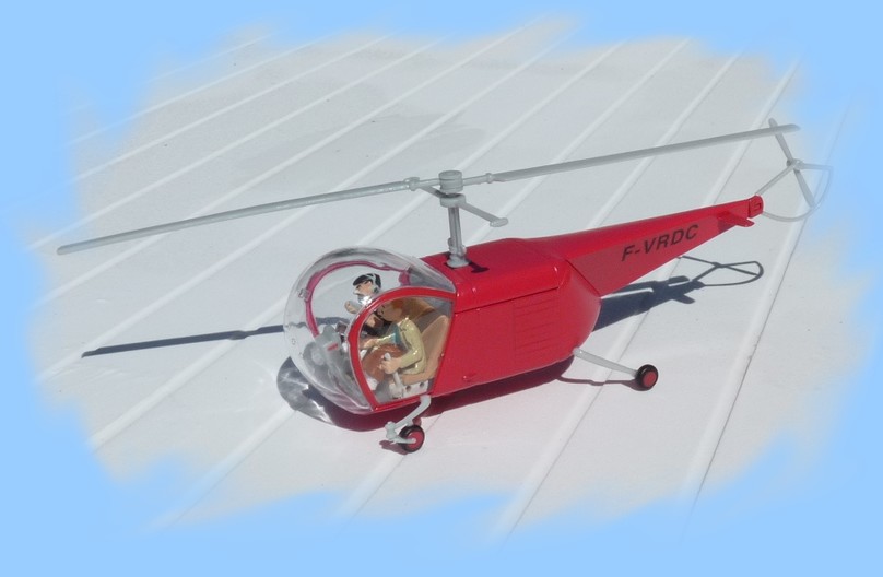 Lot De 2 Voitures Atlas 1/43 – Hélicoptère Rouge Tintin + Chrysler L'Affaire Tournesol