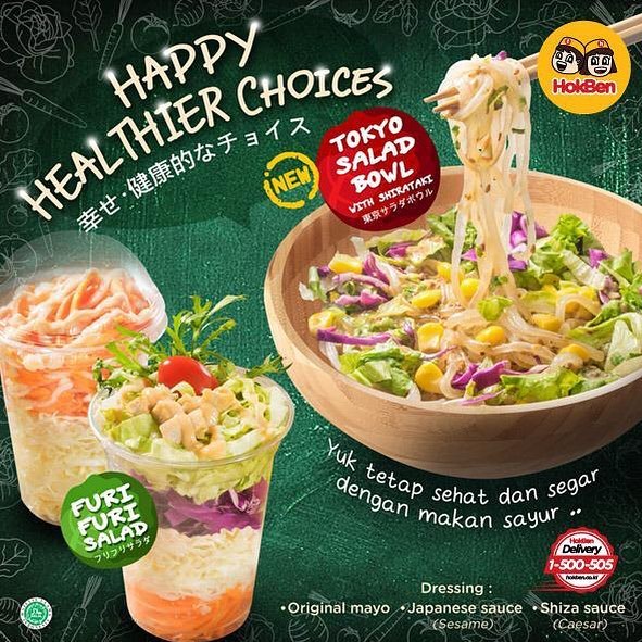 #HokBen - #Promo New Menu Tokyo Salad Bowl dan Furi-furi Salad