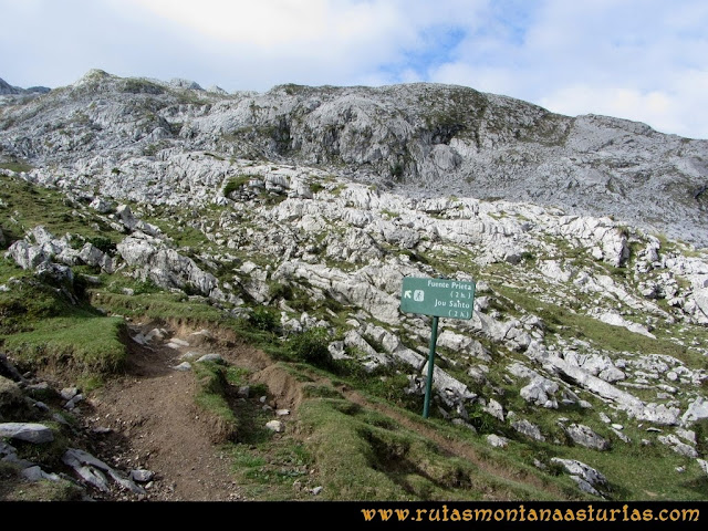 Ruta Pan de Carmen, Torre de Enmedio: Indicador al Jou Santu