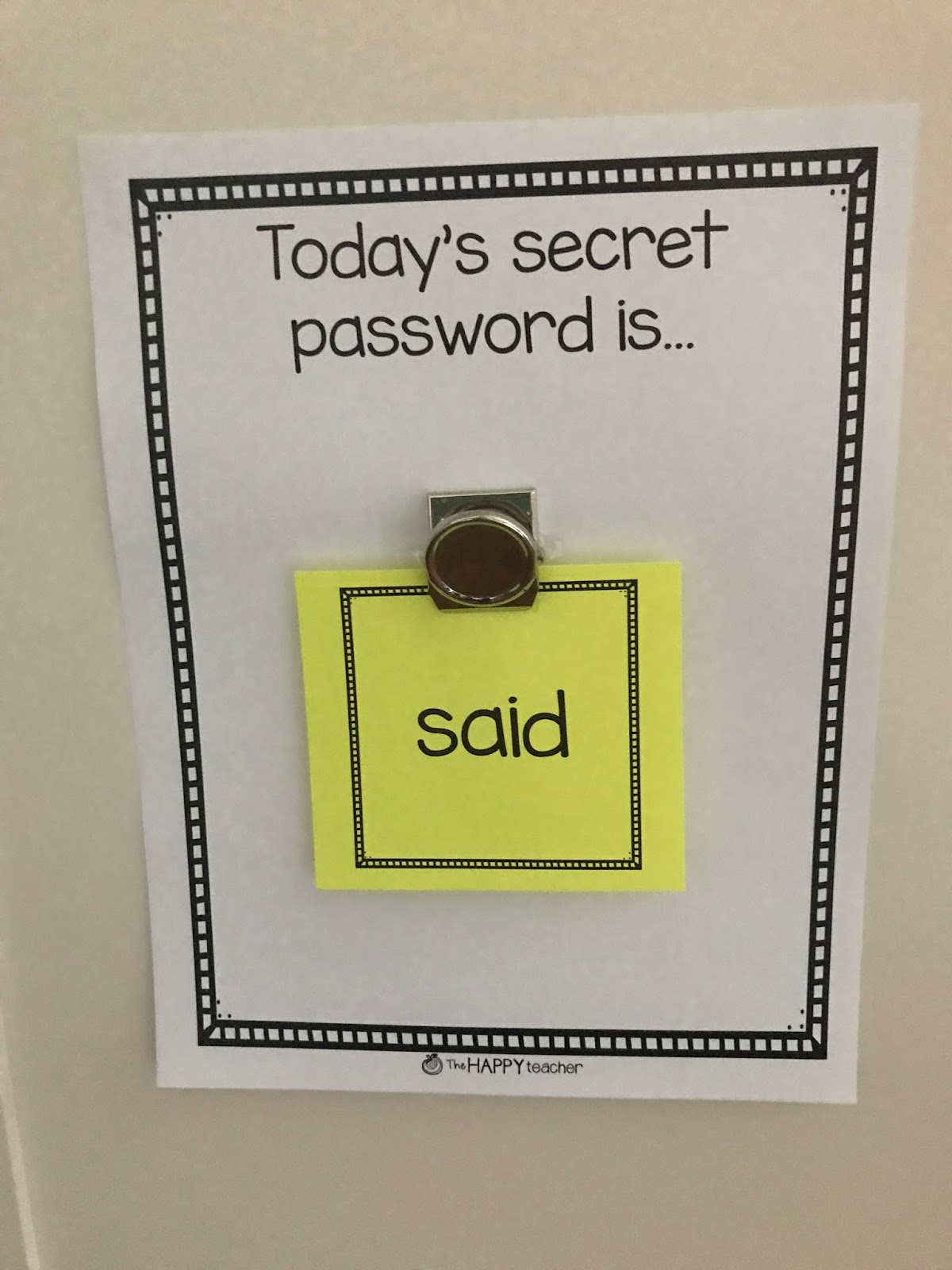 Password Review to Practice Vocabulary