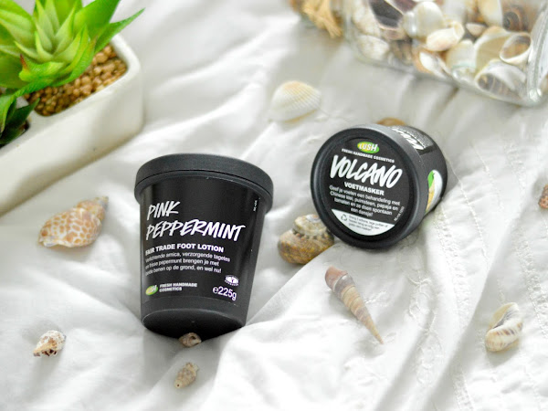 Lush - Fair Trade Pink Peppermint Foot Lotion & Volcano Voetmasker