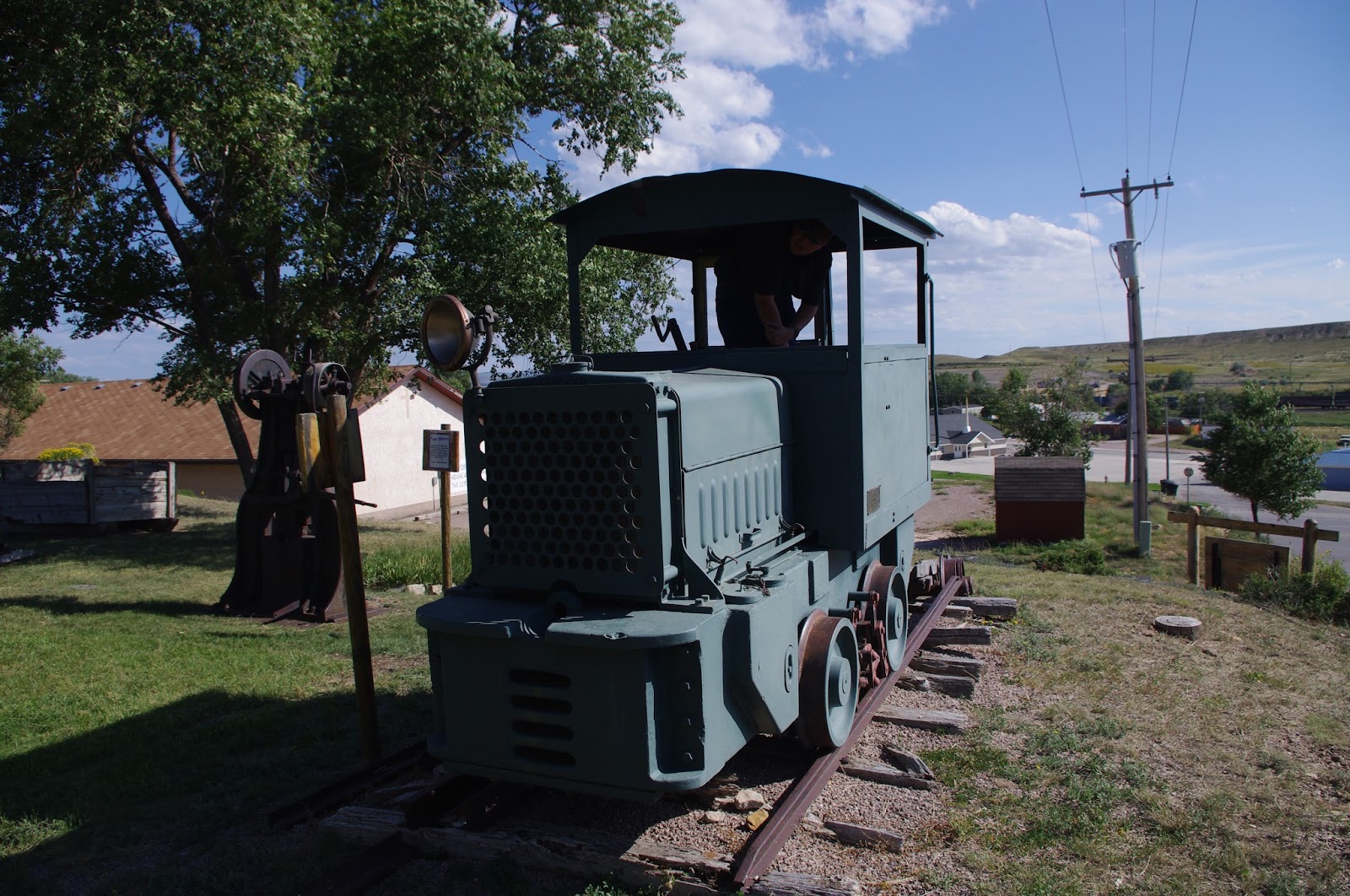 Railhead Railroad displays at Anna Miller Museum, Newcastle Wyoming