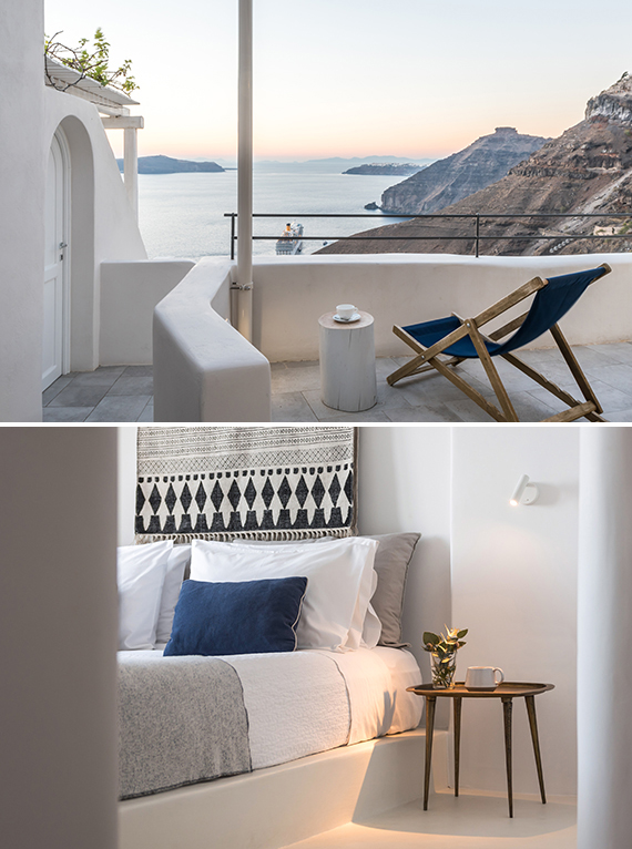 Porto Fira Suites in Santorini. Interior Design by Interior Design Laboratorium. Photography by Giorgos Sfakianakis