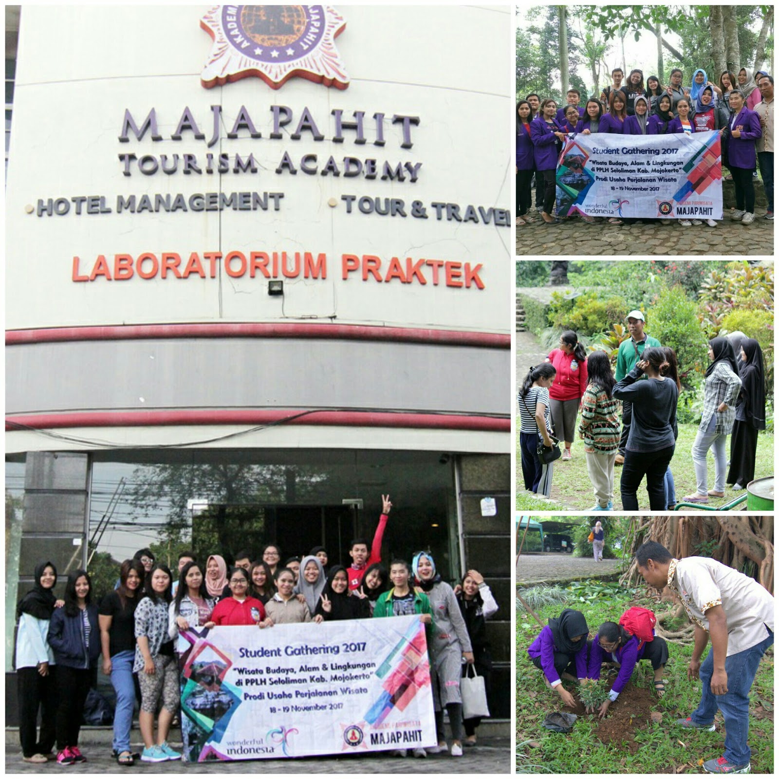 Mahasiswa D3 Prodi UPW Akpar Majapahit Sukseskan Student Gathering PADA akhir pekan lalu tepatnya pada Sabtu 18 11 2017 dan Minggu 19 11 2017 21 mahasiswa D3 Prodi Usaha Perjalanan Wisata UPW Akpar Majapahit