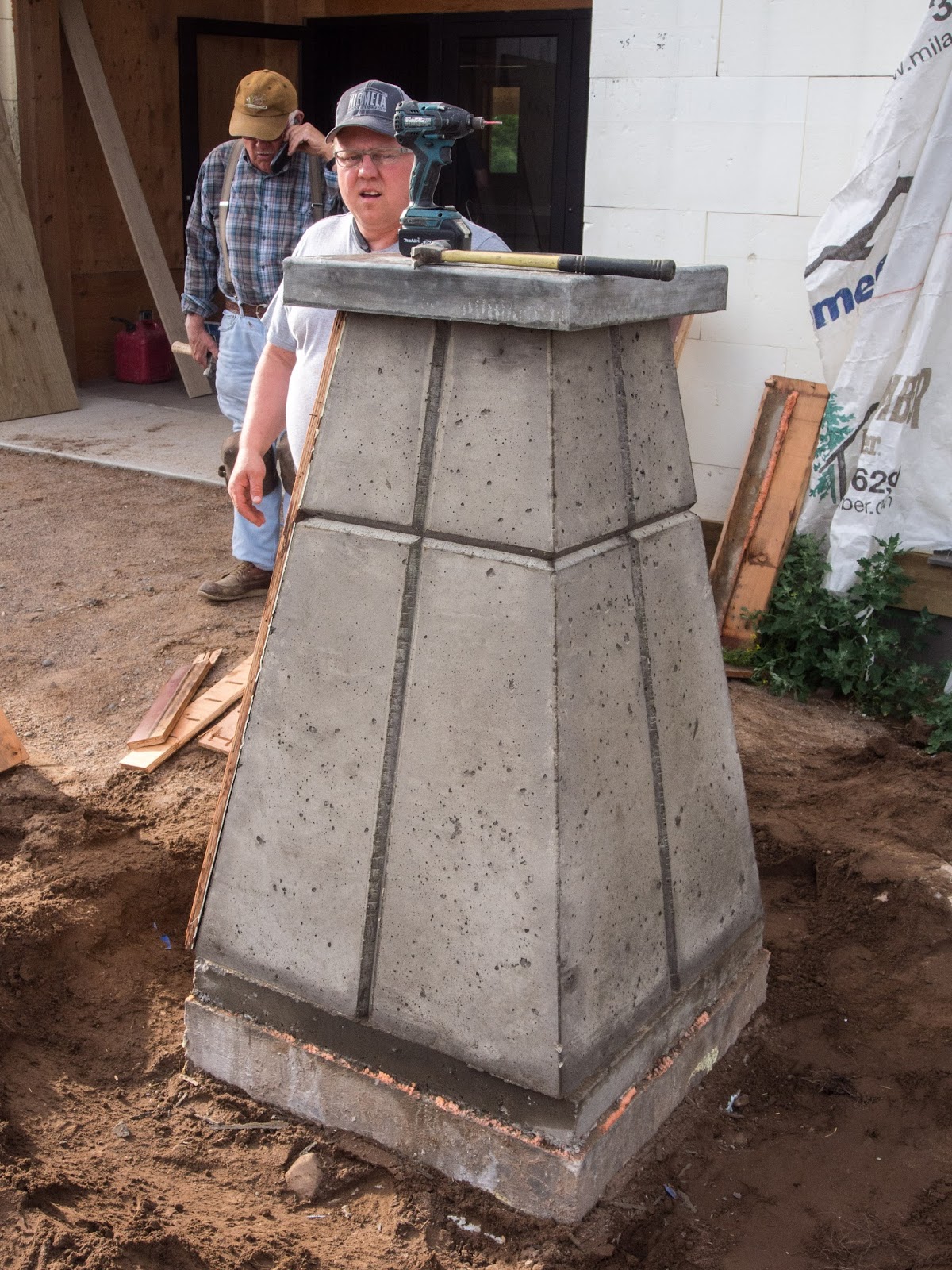 llcer building project june 2017 concrete pillar form