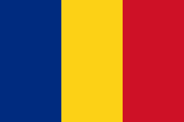 Logo Gambar Bendera Negara Rumania PNG JPG ukuran 600 px