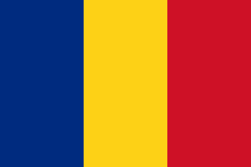 Logo Gambar Bendera Negara Rumania PNG JPG ukuran 800 px