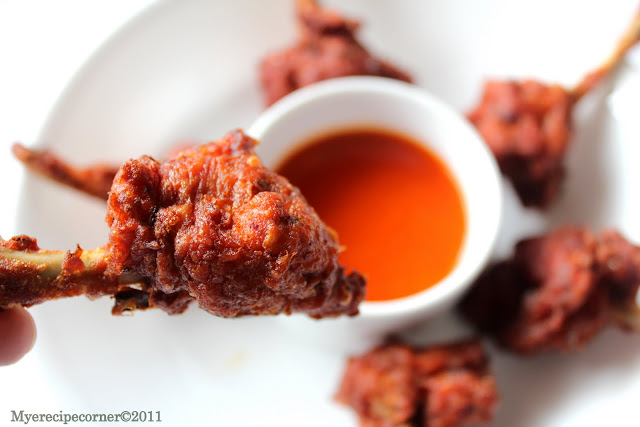 Mye&amp;#39;s Kitchen: Indian Chicken lollipop with Hot garlic sauce