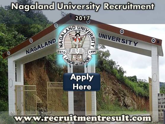 Nagaland University Recruitment 2017 Nagaland University Recruitment 2017