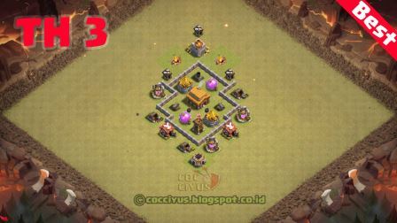 Pertahanan clash of clans town hall 3 war base Pertahanan clash of clans town hall 3 war base