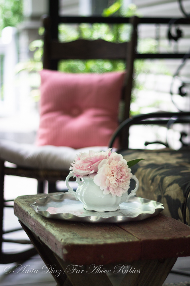 Vintage farmhouse style porch