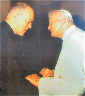 Klaus With Pope JPII