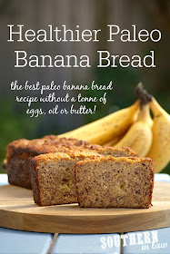 The Best Healthier Paleo Banana Bread Recipe - low fat, gluten free, low sugar, refined sugar free, low carb, dairy free, grain free