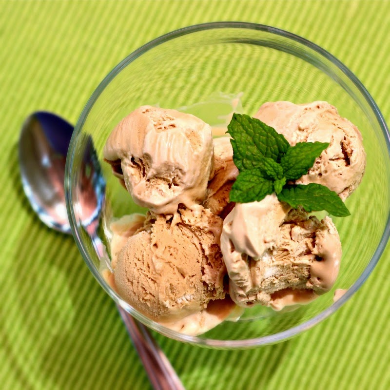 Caramel Macchiatio No Churn Ice Cream #icecreamweek #dessert #coffee