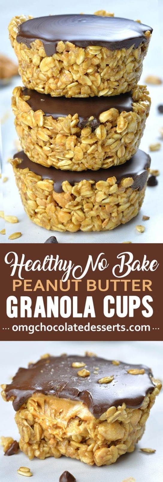 No Bake Peanut Butter Granola Cups