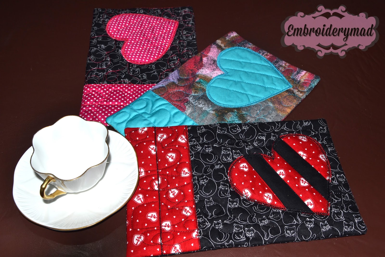 Embroiderymad Mug Rugs